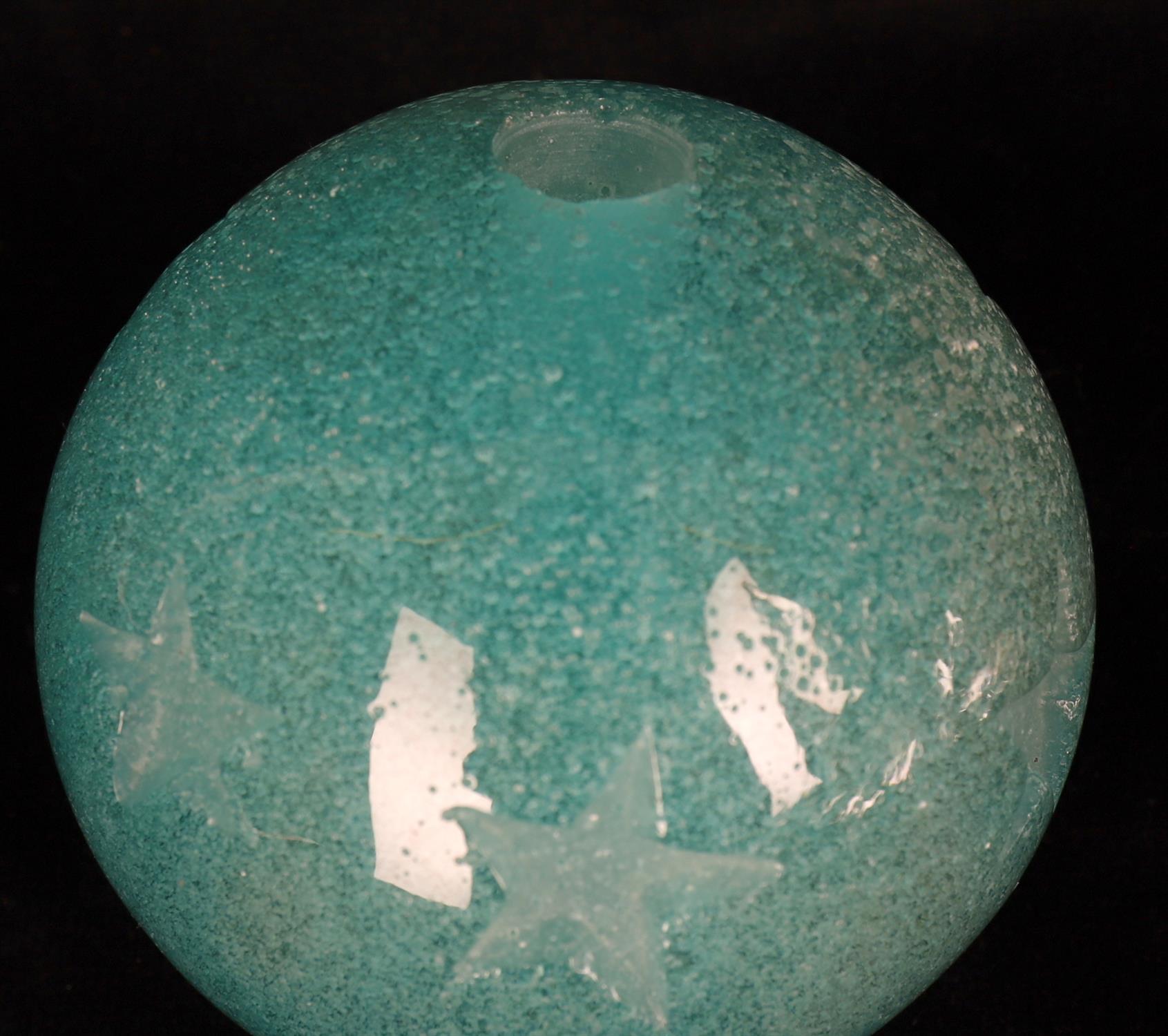 Daum- a glass figure of a seal balancing a green glass ball - Image 4 of 4