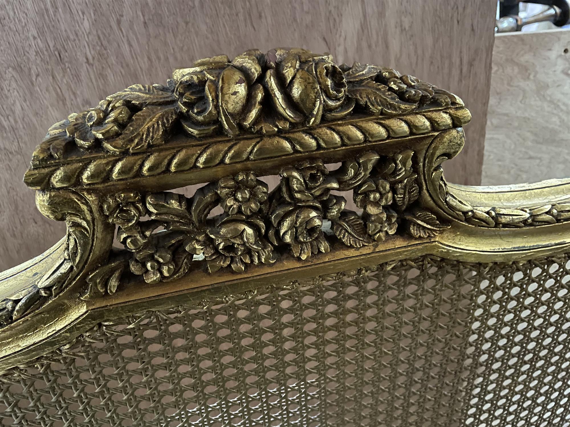 An early/mid-20th century French carved giltwood bed - Image 5 of 11