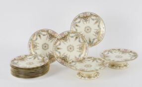 An early 20th Century Minton part dessert service