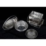 Six woven silver plated baskets