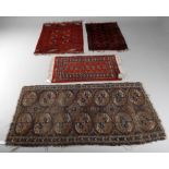 Four Turkoman pattern rugs including antique rug- possible Ersari