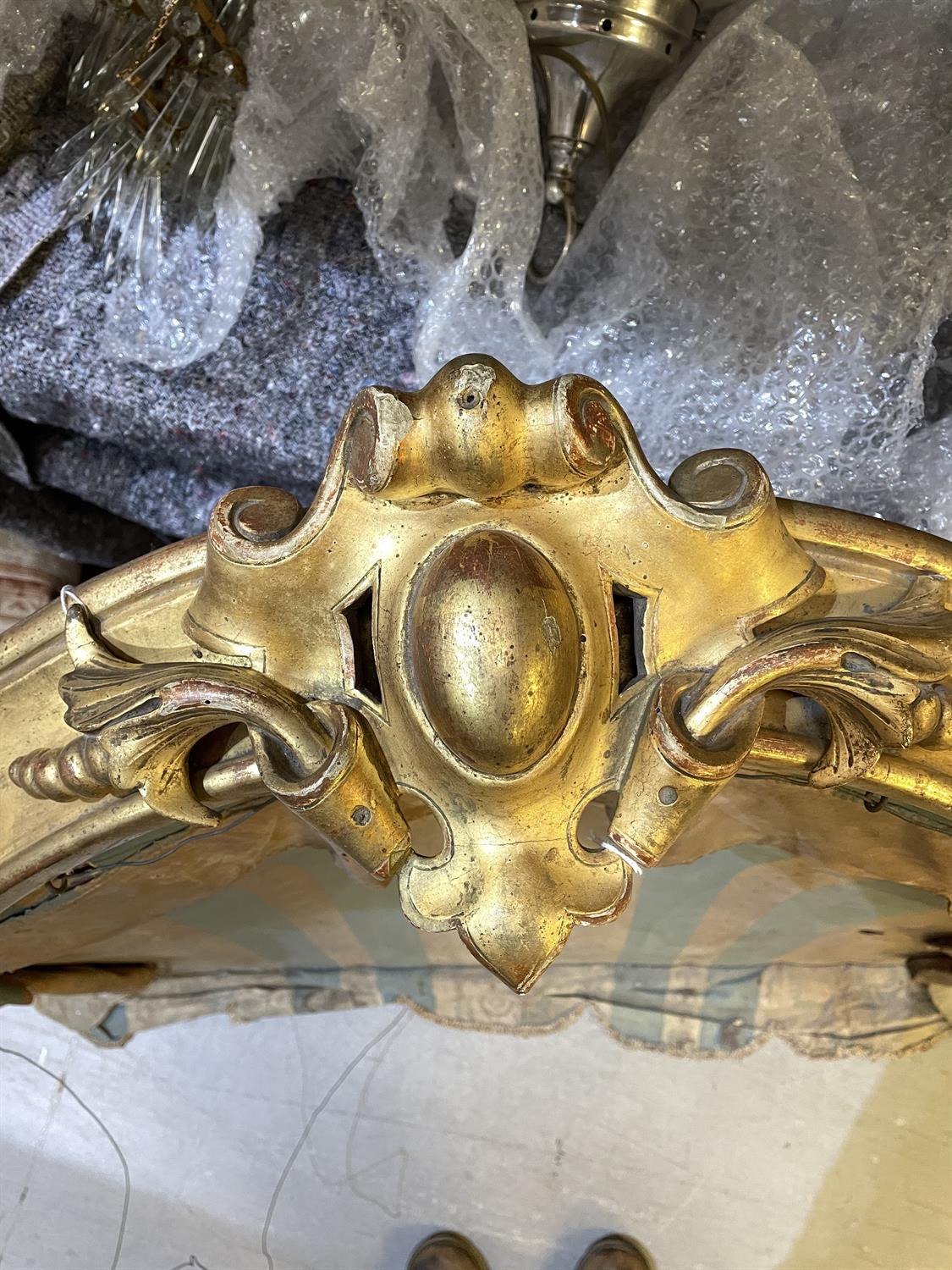 A French carved giltwood bed canopy - Image 2 of 6