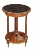 A French Empire style mahogany and gilt metal mounted occasional table