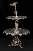 A late Victorian silver plated table centrepiece