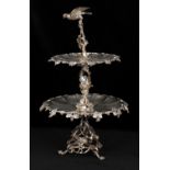 A late Victorian silver plated table centrepiece