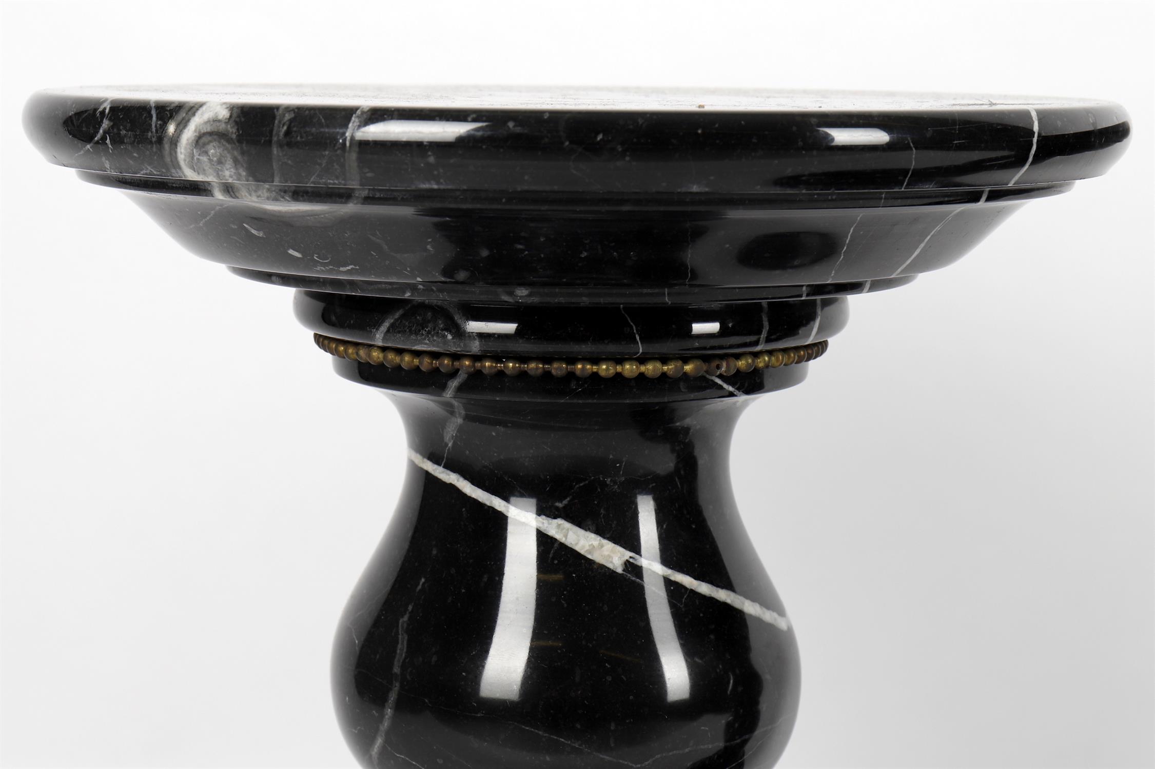 Two modern black marble pedestal columns - Image 3 of 4