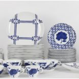 Richard Ginori, a modern Italian blue and white porcelain breakfast service