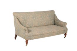 A Victorian mahogany and upholstered sofa