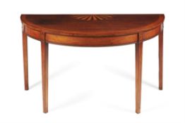 A George III satinwood and inlaid hall or serving table