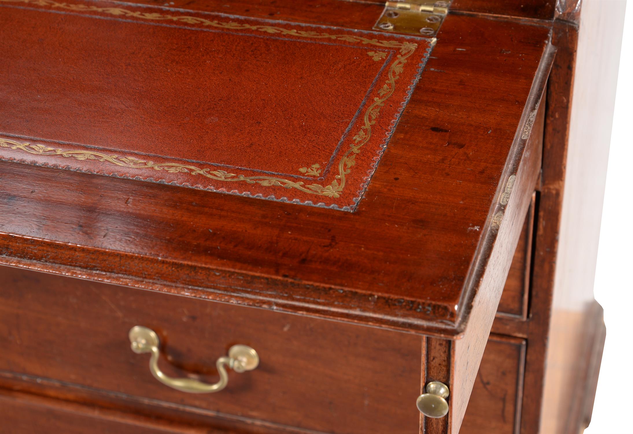 A George III mahogany bureau bookcase - Image 4 of 6