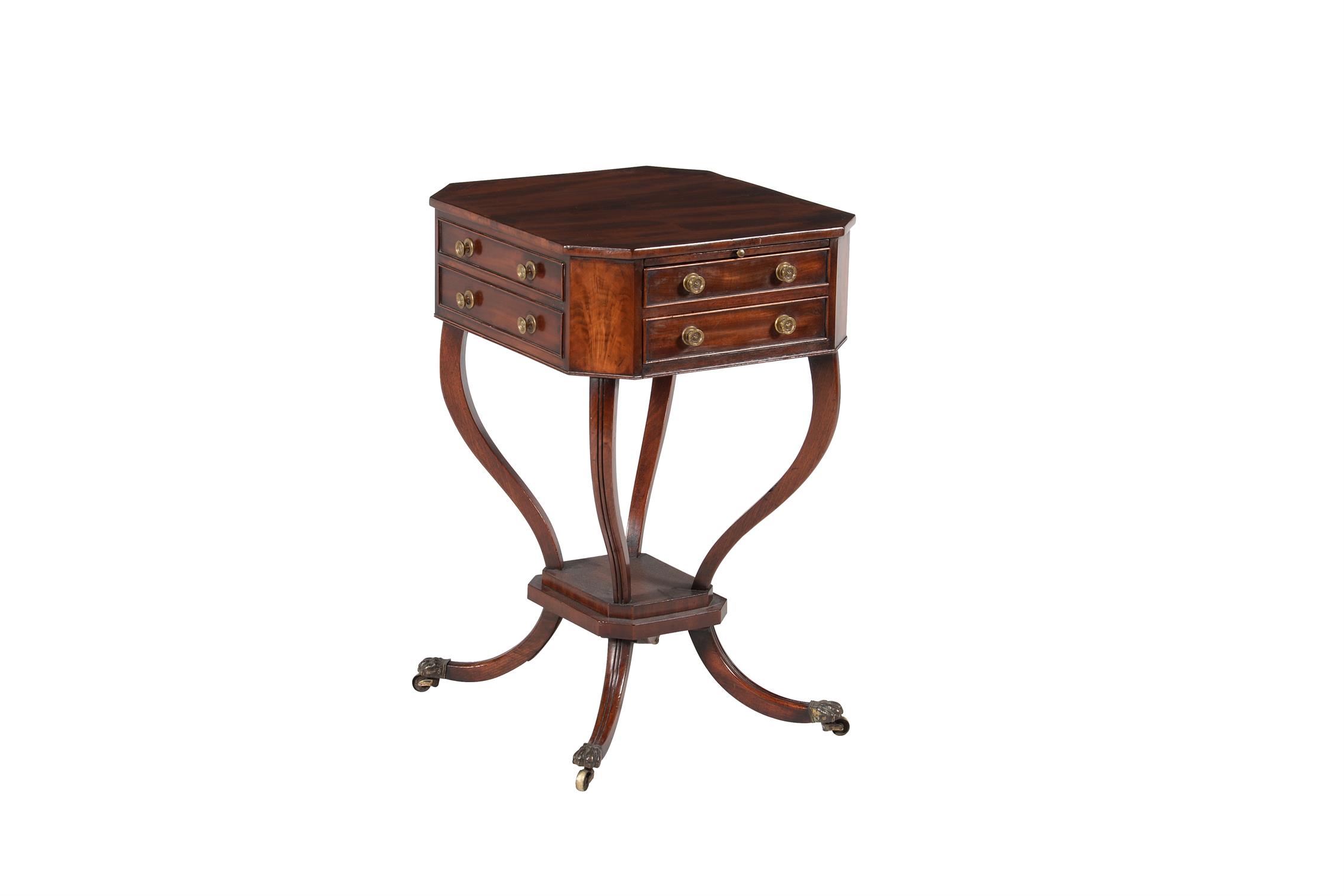 A Regency mahogany work table