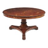 Y A George IV rosewood centre table