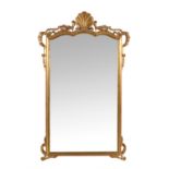 An Italian giltwood wall mirror in George III style