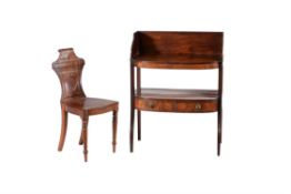 A Regency mahogany hall chair