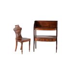 A Regency mahogany hall chair