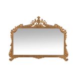 A giltwood wall mirror in George III style