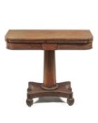 Y A George IV rosewood folding card table