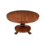 Y A William IV rosewood centre table