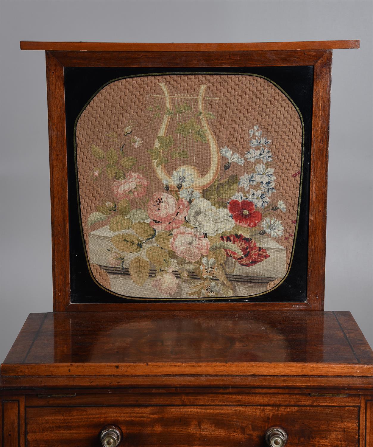 A George III mahogany and ebony strung lady's writing table - Image 2 of 2