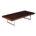 Y Gordon Russell, Prestige, a rosewood and chrome low centre table