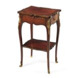 Y A French Kingwood and rosewood banded table a ecrire in Louis XV style