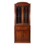 A Regency mahogany secretaire bookcase