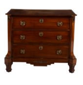 A Continental walnut commode