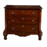 A Continental walnut commode