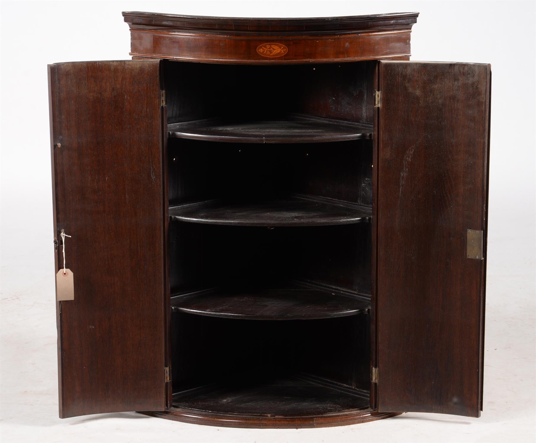 A George III flame mahogany corner cupboard - Image 2 of 2