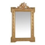 A giltwood and composition wall mirror