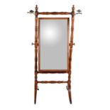 A George IV mahogany cheval mirror