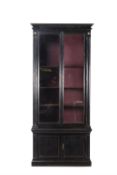 A Victorian ebonised oak bookcase