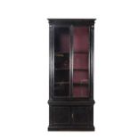 A Victorian ebonised oak bookcase