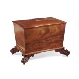 An early Victorian mahogany wine cooler