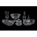 A selection of cut glass