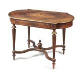 Y A rosewood and gilt brass mounted centre table