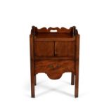 A George III mahogany bedside cupboard