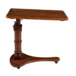 A Victorian walnut adjustable reading stand