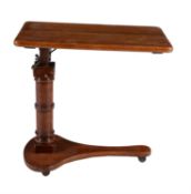 A Victorian walnut adjustable reading stand