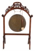 A Chinese hardwood gong