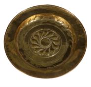 A Nuremberg brass alms dish