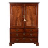 A George III mahogany linen press