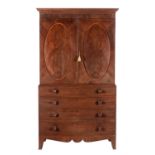 A George III mahogany linen press