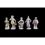 Five various Meissen figures including children