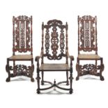 A pair of Charles II side chairs