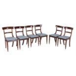 A set of six William IV mahogany dining chairs