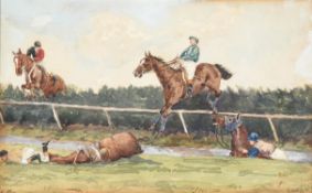 George Wright (British 1814-1942), The Steeplechase