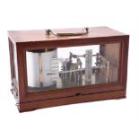 Y A French mahogany cased barograph