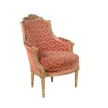 A giltwood armchair in Louis XVI style