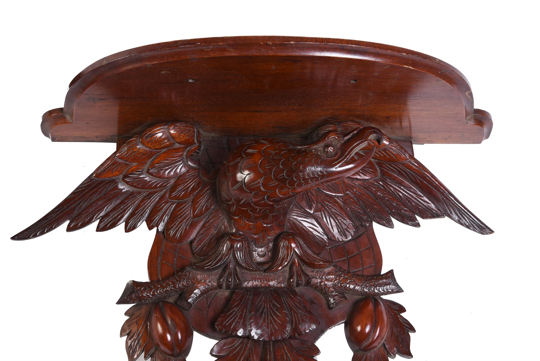 A pair of Continental carved walnut wall brackets - Image 2 of 2